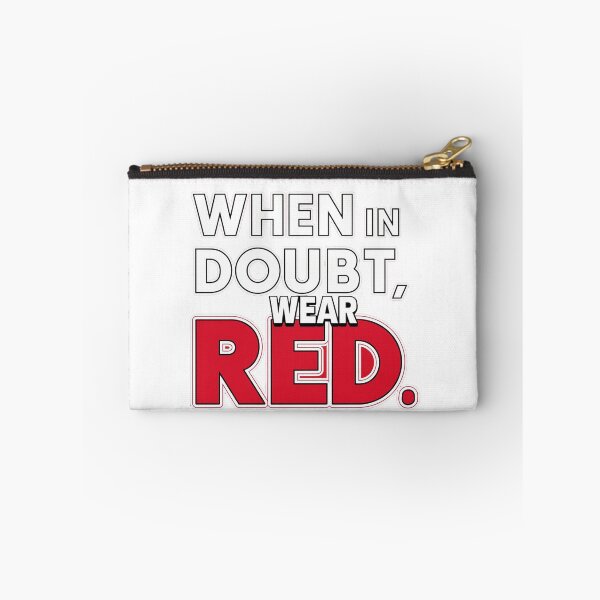 Item preview, When in Doubt, Wear Red Inspirational Fashion Quote designed and sold by SewRed.