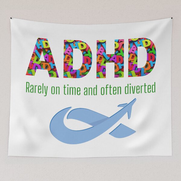 Item preview, ADHD funny Typography Design designed and sold by Modern-Tropical.