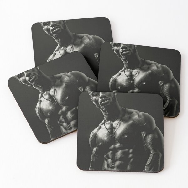 Item preview, Erotic Sexy Muscular Shirtless Black Male designed and sold by Atlas Kai.