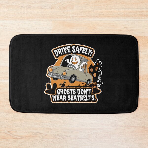 Item preview, Drive Safely: Ghosts Don't Wear Seatbelts - Halloween Safety Print designed and sold by cabana.space.