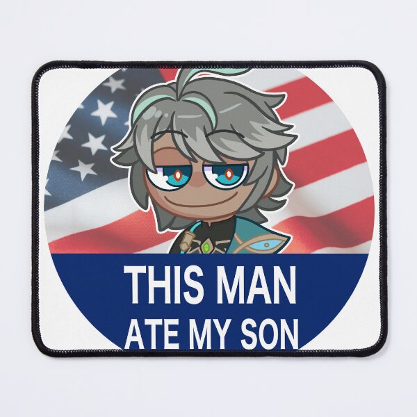 Item preview, Genshin Impact Alhaitham Ate My Son Meme designed and sold by JayGrimalkin.