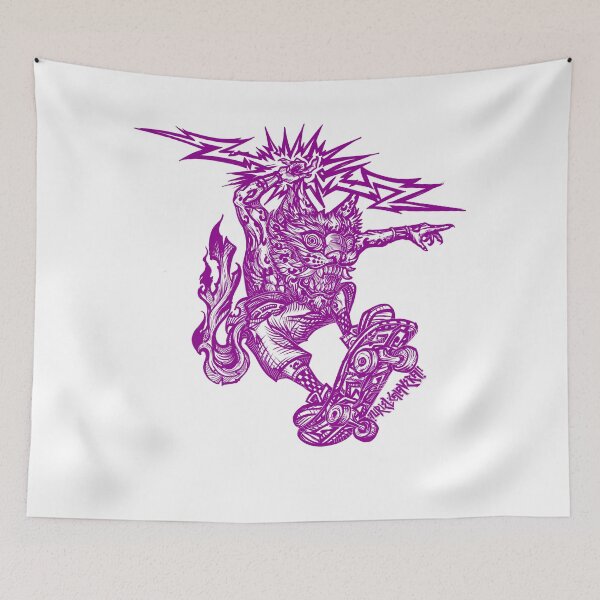 Item preview, pink skater jaguar the one who carries the lightning designed and sold by UrielCalavera.