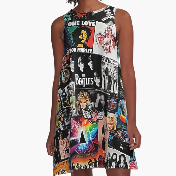 Rock Collage A-Line Dress