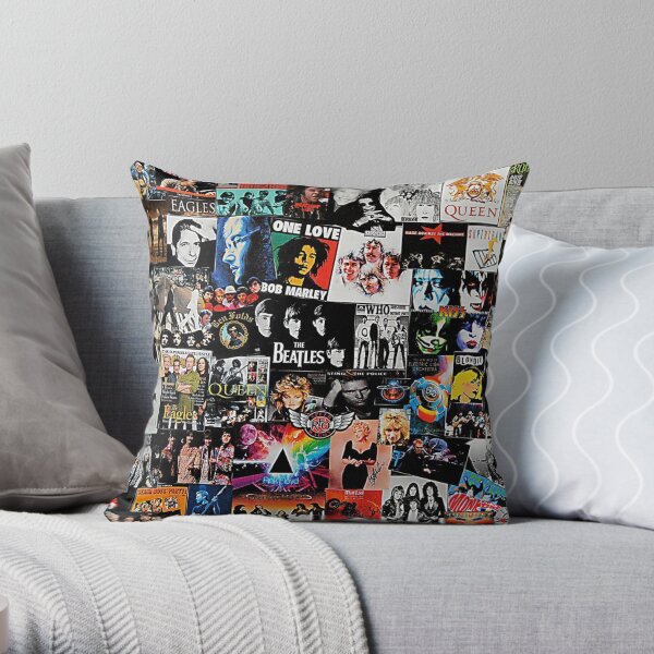 Rock Collage Throw Pillow