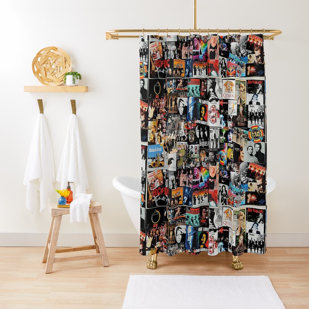 Rock Collage Shower Curtain
