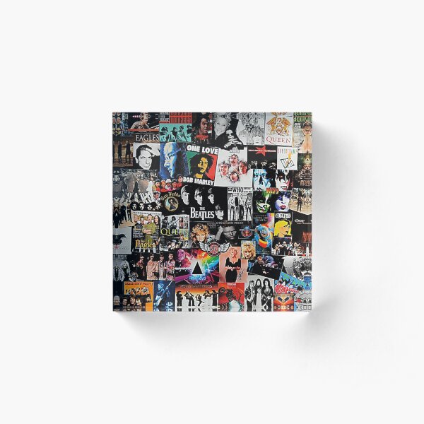 Rock Collage Acrylic Block