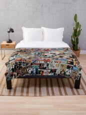 Rock Collage Throw Blanket