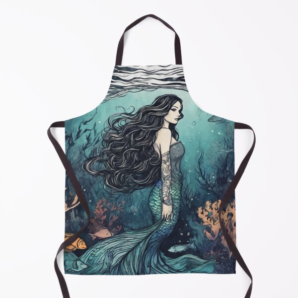 Item preview, Mermaid - Watercolor & Ink 19 designed and sold by KBMediaArt.