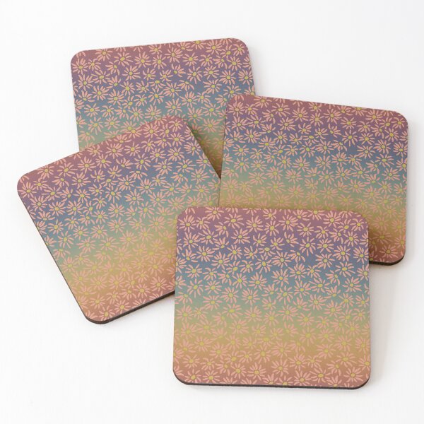 Item preview, Florette Daisy Floral Pattern - Rainbow Sunset, Coral, Saffron designed and sold by Irene Estelle.