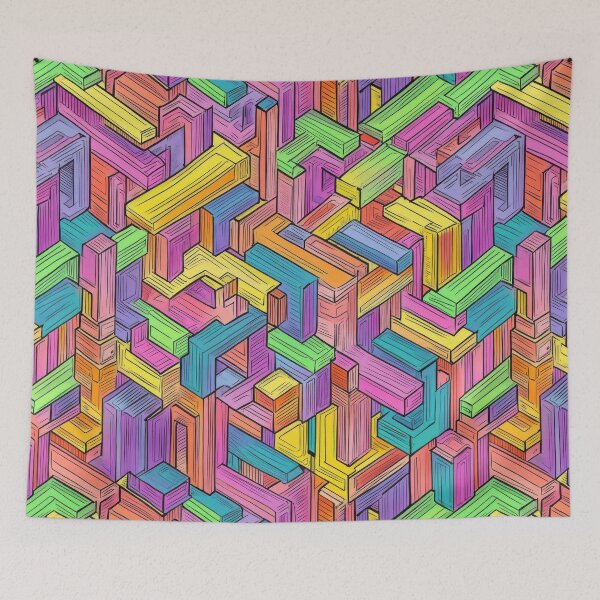 Item preview, Crazy Isometric patterns V3 designed and sold by OldSchool90s.