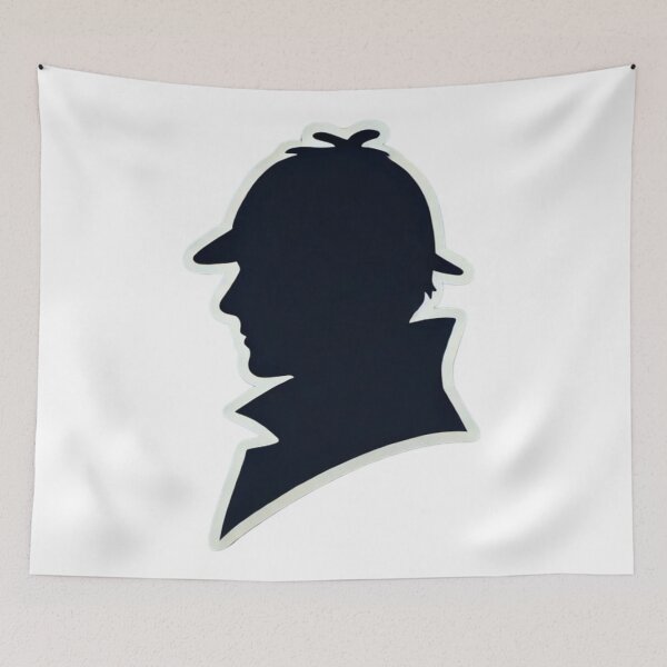 Item preview, Detective Silhouette with Deerstalker: Mystery Lover’s Art designed and sold by Snazzy-Studio.