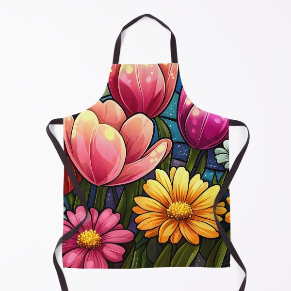 Item preview, Stained Glass of Tulips Under a Magical Night designed and sold by Cozirlax.