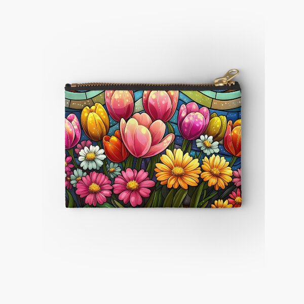 Item preview, Stained Glass of Tulips Under a Magical Night designed and sold by Cozirlax.