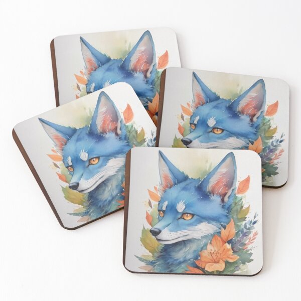 Item preview,   Watercolor Fox Portrait with Botanical Elements designed and sold by KilianSzmid.