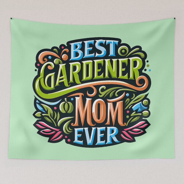 Item preview, Best Gardener Mom Ever, typography designed and sold by maxmaj.