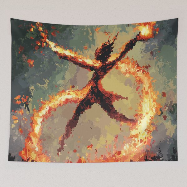 Item preview, Fire Dancer in Pixel Art: Dynamic Flame Dance designed and sold by Snazzy-Studio.