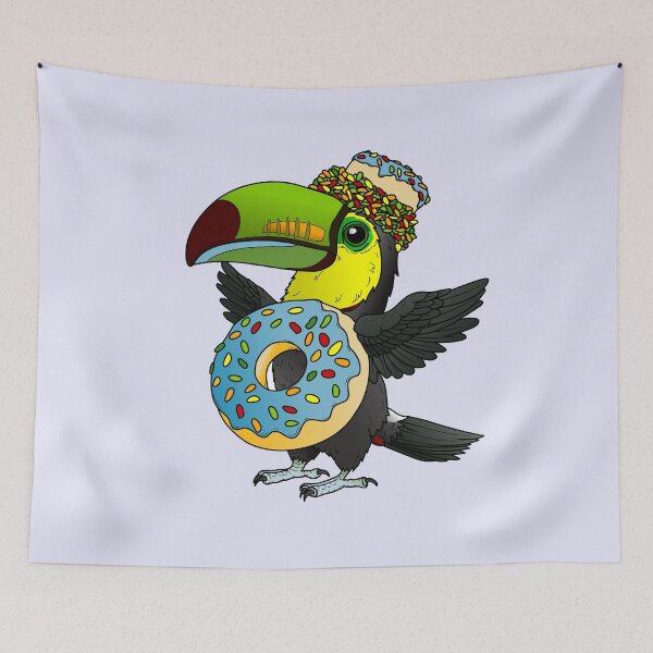 Item preview, Tropical Treat: Keel-billed Toucan as a Donut designed and sold by AVMmaker.
