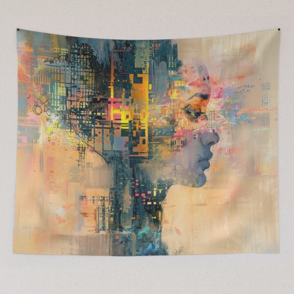 Artikelvorschau, Glitch-Kunst entworfen und verkauft von NeoNebulaArt.