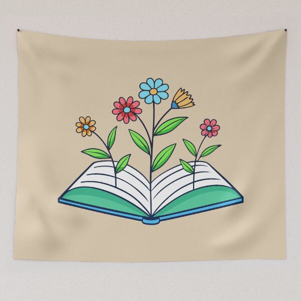 Artikelvorschau, Bücher und Blumen entworfen und verkauft von GraphicsClub.