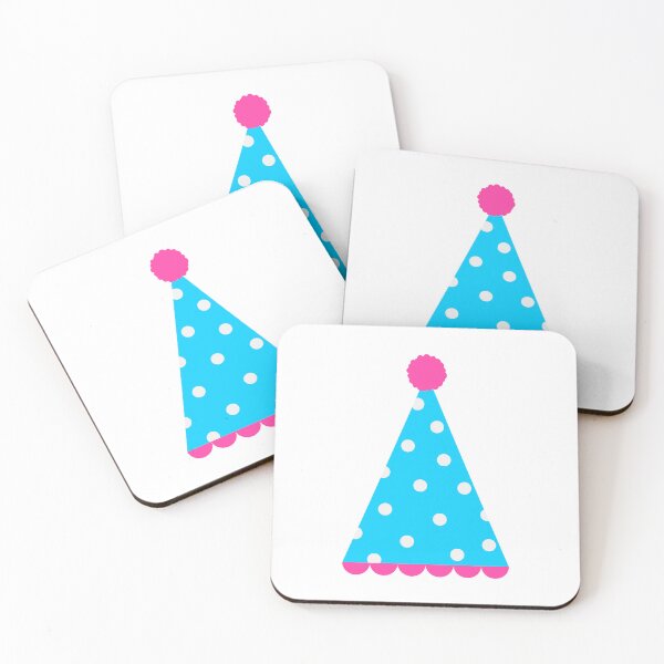 Item preview, Kids hand drawn cute elements light blue party hat designed and sold by nuchz.