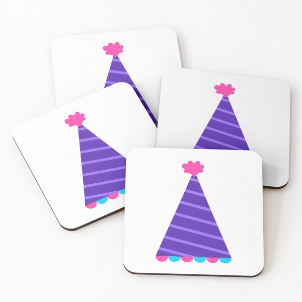 Item preview, Kids hand drawn cute elements purple party hat designed and sold by nuchz.