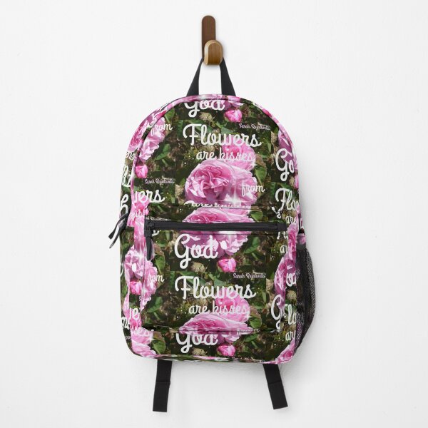 Item preview, Flowers are Kisses From God - Inspirational Quotes Pink Vintage Roses Sparkle Pattern designed and sold by Sarah Rajkotwala.