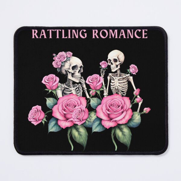 Item preview, Rattling romance.Skeletons in love.Skeletons and pink roses. designed and sold by JAGA-ALIME.