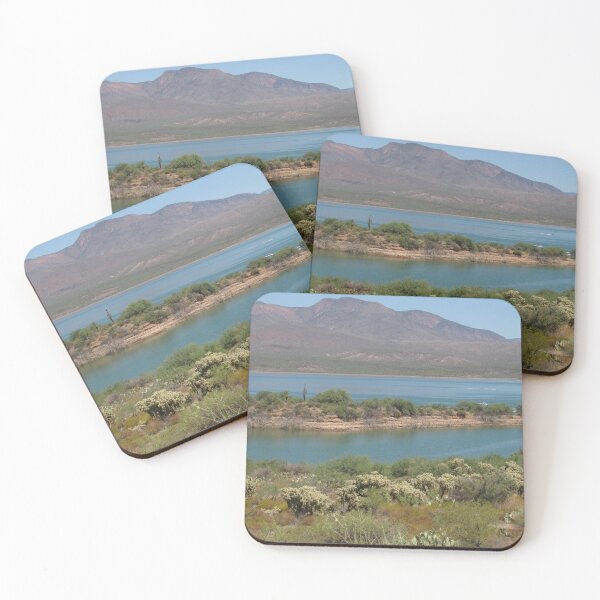 Item preview, Theadore Roosevelt Lake, Beautiful Desert Landscape, Cactus and Water designed and sold by tumbleweedphoto.