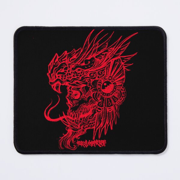 Item preview, red quetzalcoatl skull designed and sold by UrielCalavera.