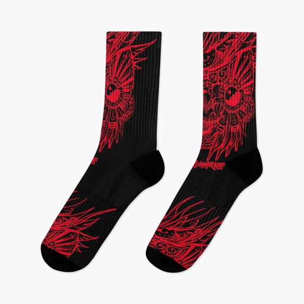 Item preview, red quetzalcoatl skull designed and sold by UrielCalavera.