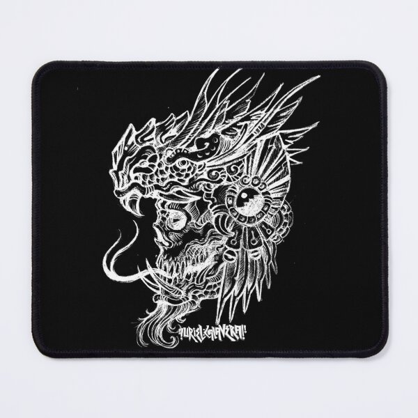 Item preview, white quetzalcoatl skull designed and sold by UrielCalavera.