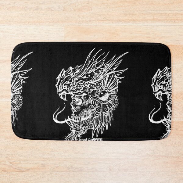 Item preview, white quetzalcoatl skull designed and sold by UrielCalavera.