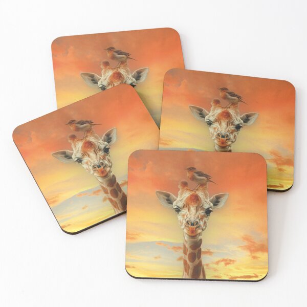 Item preview, funny giraffe with bird designed and sold by Mauswohn.