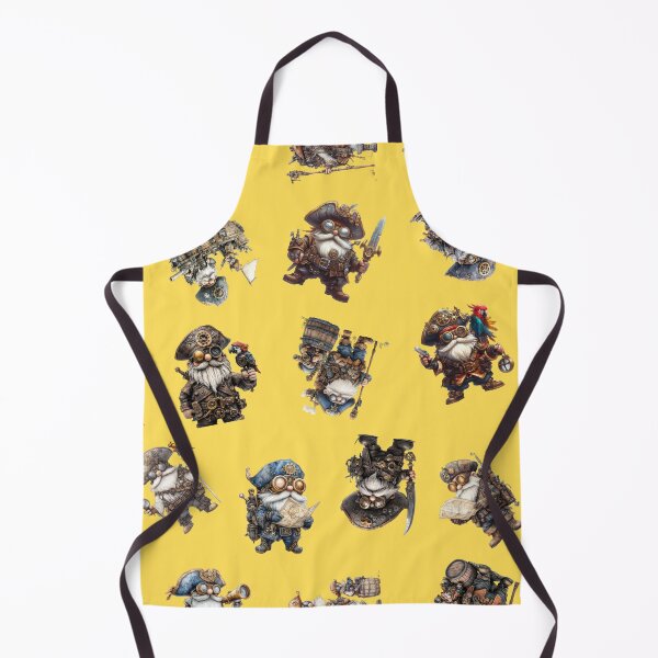 Item preview, Steampunk Pirate Pattern in Yellow designed and sold by lauriedart.