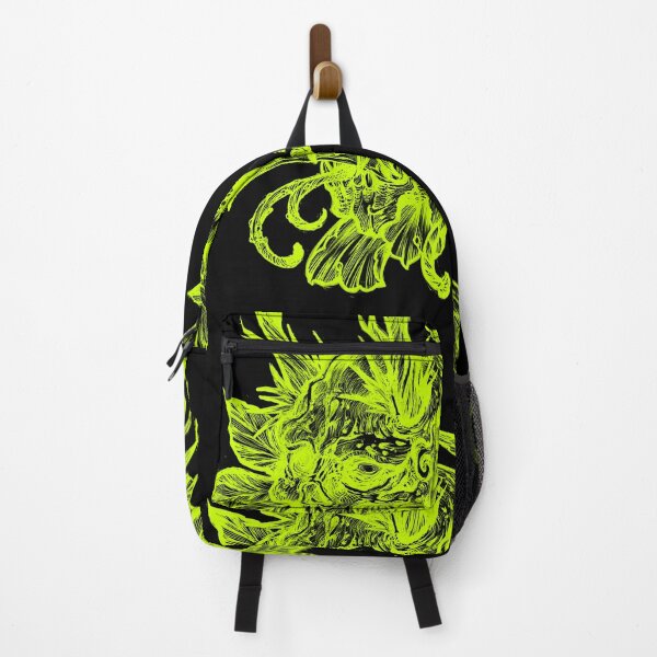 Item preview, green japanese demon skull designed and sold by UrielCalavera.