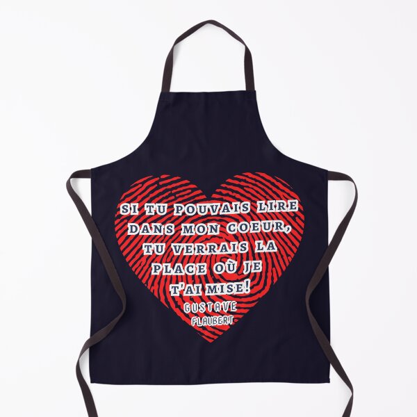 Item preview, Gustave Flaubert quote: si tu pouvais lire dans mon coeur, tu verrais la place où je t'ai mise. designed and sold by artbleed.