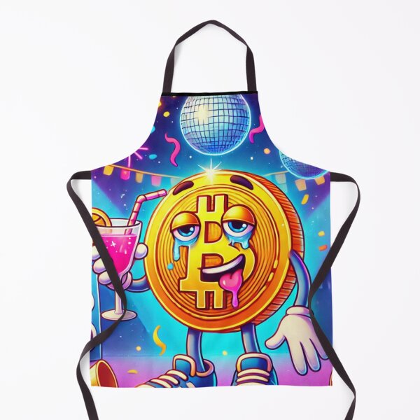 Item preview, Tipsy Bitcoin Party Character – Fun Cryptocurrency Nightlife designed and sold by mkzmerch.