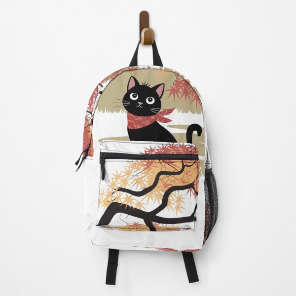 Item preview, Cat Leaf Fall Tree Hello Autumn designed and sold by Merch-Kitsune.
