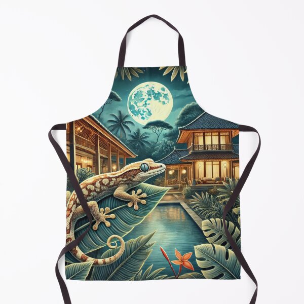 Item preview, Tropical Night Gecko Near Balinese Resort designed and sold by NocturnalNook.