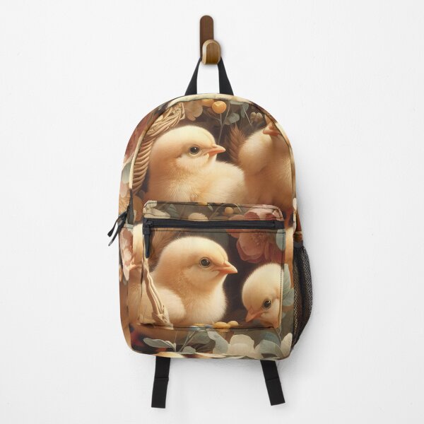 Item preview, Adorable Chicks and Egg Basket with Floral Surroundings designed and sold by CitrineLinker.