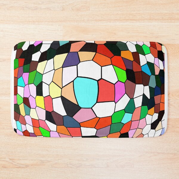 Aperçu de l'œuvre Motif élégant de mosaïque en cristal marbré bleu sarcelle rouge blanc créée et vendue par santoshputhran.