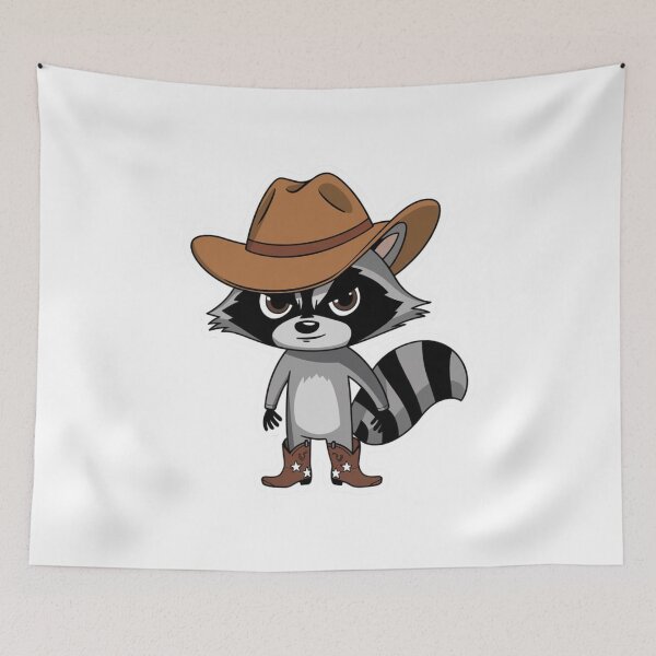 Item preview, Country Western Cowboy Raccoon Trash Panda designed and sold by Merch-Kitsune.