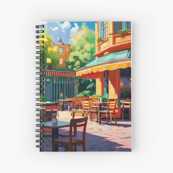 Aperçu de l'œuvre Gouache Café Dreamscape Illustration créée et vendue par BlareBlare.