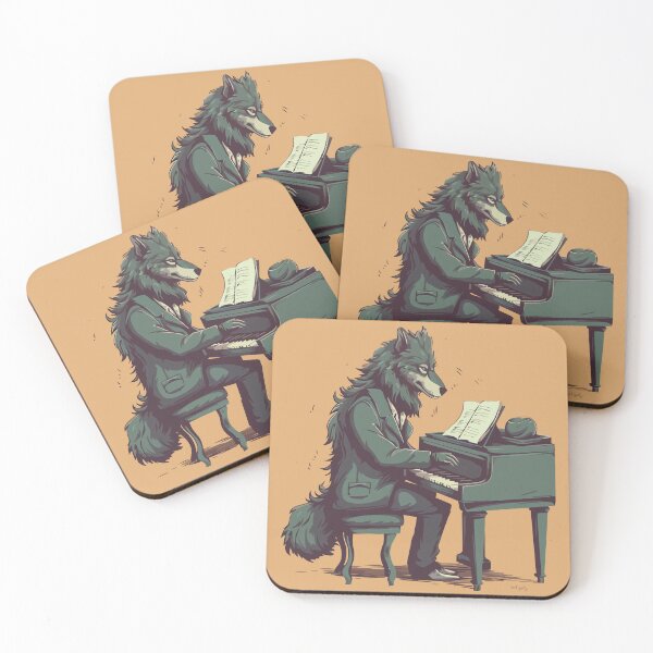 Item preview, Wolf Playing Piano designed and sold by Amir Faysal.