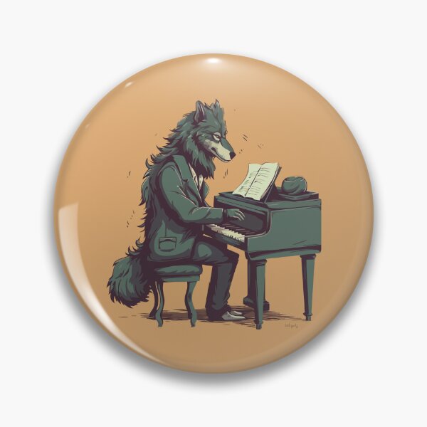 Item preview, Wolf Playing Piano designed and sold by Amir Faysal.