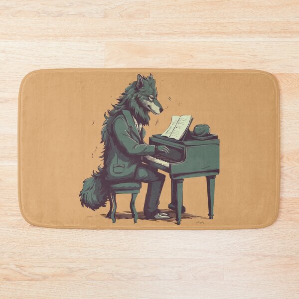 Item preview, Wolf Playing Piano designed and sold by Amir Faysal.