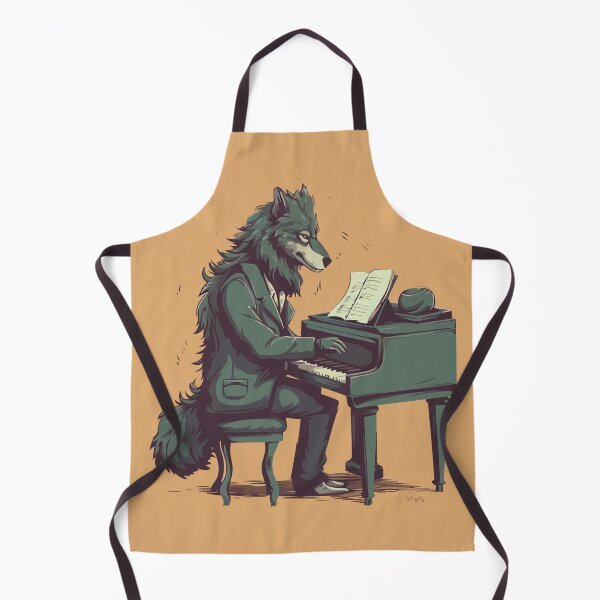 Item preview, Wolf Playing Piano designed and sold by Amir Faysal.