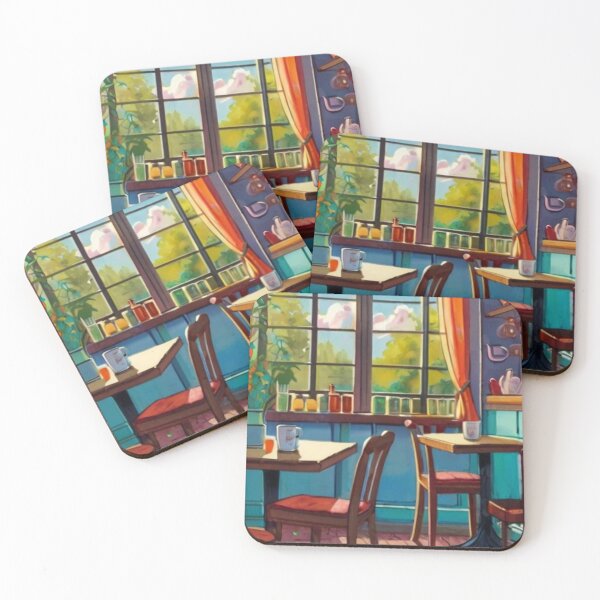 Item preview, Illustrated Café Serenity designed and sold by BlareBlare.