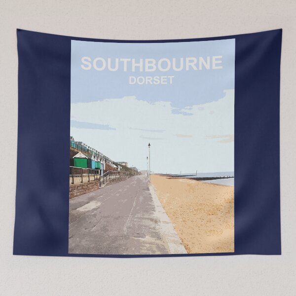 Item preview, Southbourne Bournemouth Dorset Travel poster designed and sold by BarbaraGlebska.
