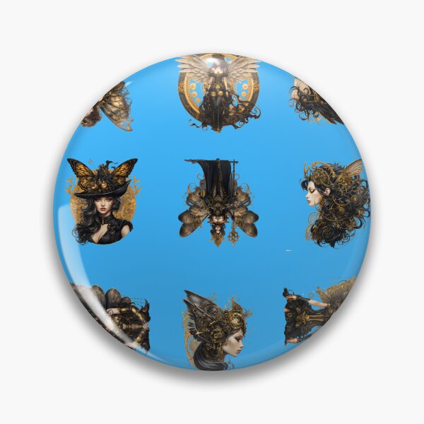 Item preview, Steampunk Fairy on Blue Background designed and sold by lauriedart.